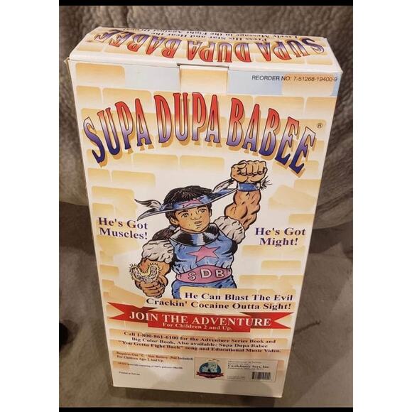 1996 24” Supa Dupa Babee Doll Toy War On Drugs SDB “Say No To Crack” Castleberry - Picture 3 of 4